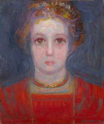 Porträtt av en flicka i rött, 1908.