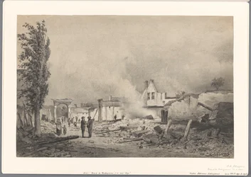 Ruinerna av Bodegraven efter branden den 31 maj 1870