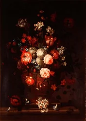 Stilleben, blandade blommor