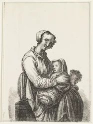 Mamma med baby och toddler