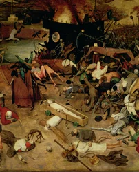 Dödens triumf, detalj av den centrala delen, 1562