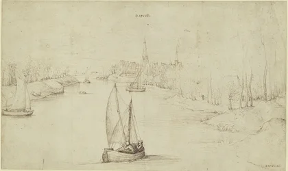 Pieter Bruegel (den äldre) - Flodlandskapet Basrode (Baasrode), KdZ 5763