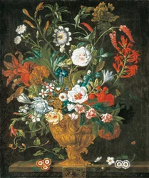 September, från The Twelve Months of Flowers, en blomkalender av stilleben