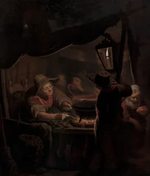 En munkmakare med levande ljus, 1815