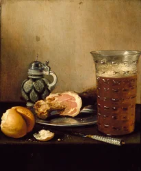 Stilleben med en skinka, 1642