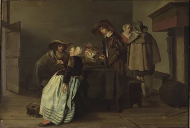 Une konversation - A Conversation, av Codde, Pieter (1599-1678). Olja på duk