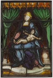 Fönster med Madonna och barn