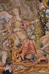 flamländsk gobeläng. Serie De sju huvudsynderna: Fåfänga (stolthet). Serietecknaren Pieter Coecke van Aelst. Atelier i Bryssel. ca 1542-1544.