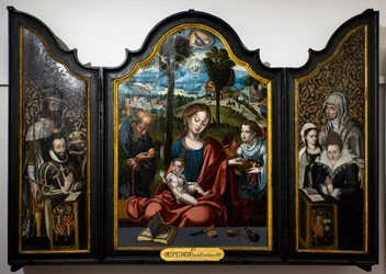 Triptyk av den heliga familjen