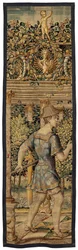 Vertumnus och Pomona: Vertumnus förvandlades till en fiskare, ca 1550 (guld, ull och siden)