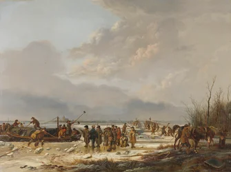 Breaking the Ice on the Karnemelksloot, Naarden, januari 1814