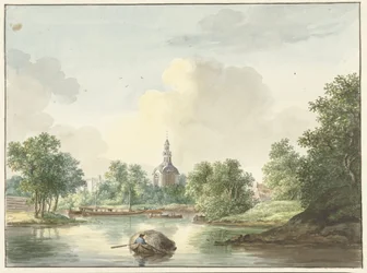Hogewoerdse Poort i Leiden sett från Singel