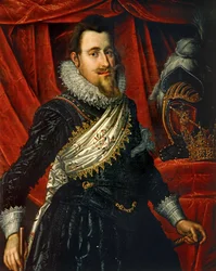 Porträtt av Christian IV av Danmark (olja på duk)