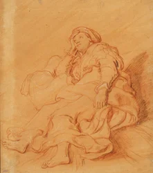 Studie av Rachels figur, c.1621.