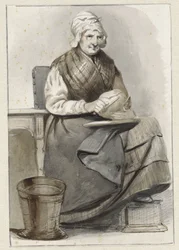 sittande kvinna