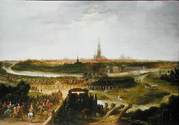 Kardinal Infantes intåg i Spanien (olja på panel)