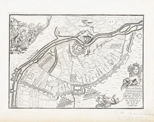 Karta över Narva år 1700