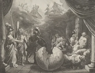 Plåt 11: Allegory on the Discord in France, från Caspar Barlaeus, Medicea Hospes, 1638.