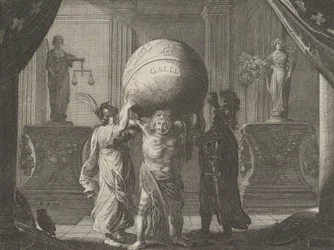 Plåt 13: Allegory on the Discord in France, från Caspar Barlaeus, Medicea Hospes, 1638.