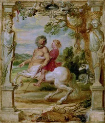 Akilles utbildad av kentauren Chiron, 1630-1635
