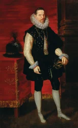 Porträtt av Albert VII, ärkehertig av Österrike 1559-1621.