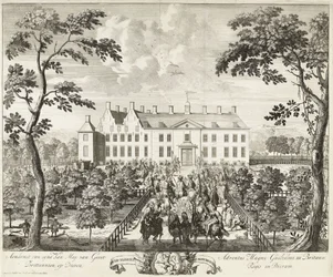 Vilhelm III:s ankomst till jaktstugan Hof te Dieren, 1691