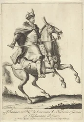 Ridsporträtt av kung John III Sobieski av Polen