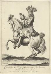 Ridsporträtt av kung Karl XI av Sverige
