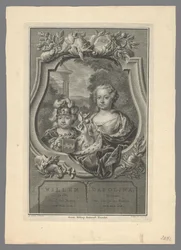 Porträtt av William V, Prince of Orange-Nassau, och Carolina, Princess of Orange-Nassau