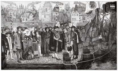 Sockerhandel, Antwerpen, ca 1510-20 (gravyr)