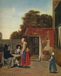En holländsk borggård, 1658-1660