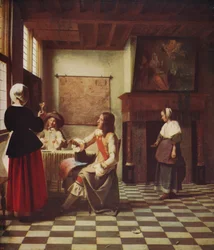 Interiör av ett holländskt hus, c1658, c1915