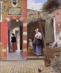 Gården till ett hus i Delft