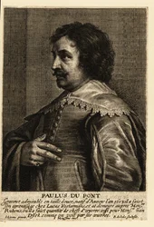 Porträtt av Paulus Pontius, flamländsk gravör och målare