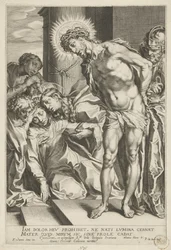 Kristus med törnekrona och Maria som gråter
