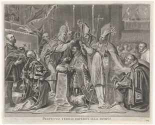 Karl V kröntes till kejsare av påven Kardinal-barnets glädjefulla inträde i Gent, 1635 (serietitel)