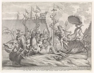 Skådespel med Neptunus vagn Kardinal-barnets glädjefulla inträde i Gent, 1635 (serietitel)