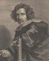 Porträtt av Pieter de Jode den yngre, 1606-74.