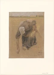 plockande kvinna