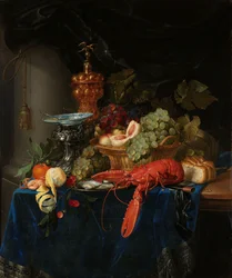 Stilleben med gyllene bägare, ca 1655 (olja på duk)