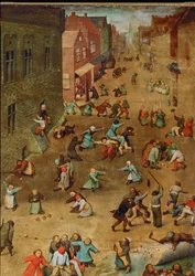 Barnens spel (målning på Oakwood)