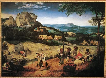 The Hay Harvest från serien med sex målningar The Seasons (olja på ek)