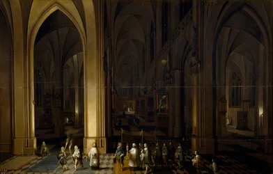 Interiör av en kyrka