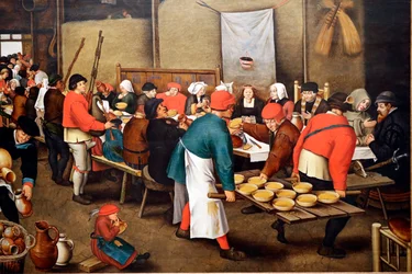 Évora museum. Brueghel, Pieter den yngre (ca 1564-1638). Bröllopsfest (eller Bondbröllop)