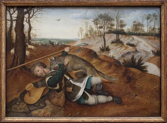 Bra pastor. Målning av Pieter Brueghel II (1564-1638), olja på trä