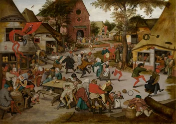 Kermesse of the Feast of St. George (olja på pannå)