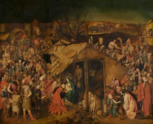 The Adoration of the Magi (olja på duk)