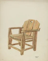 Stol, ca 1938 (akvarell på kartong)