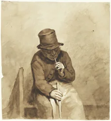 Sitter och röker man