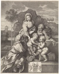 Helig familj med Elizabeth och Johannes Döparen